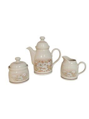 Vintage Royal Doulton Lambeth Stoneware Tea - Coffee Pot 1970s Retro